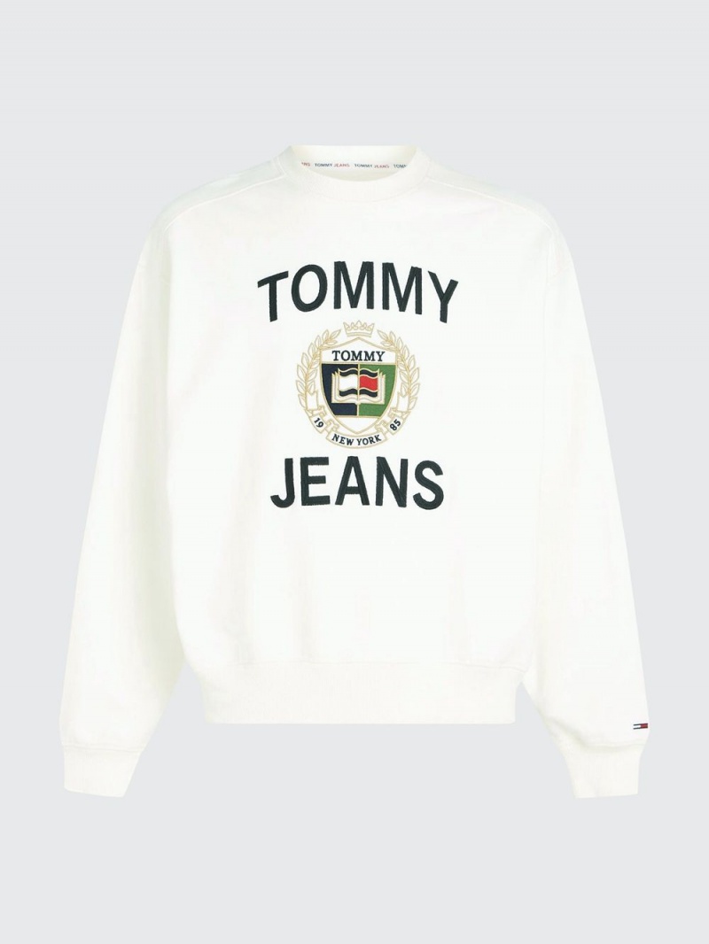 Tommy Hilfiger Boxy Fit Logo Tröjor Herr Vita | 126-GODWBL