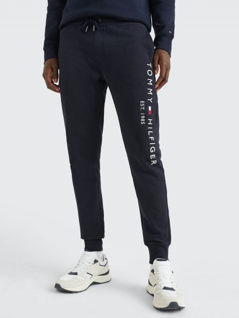 Tommy Hilfiger Branded Leg Organic Bomull Mjukisbyxor Herr Marinblå | 864-MBJAFU