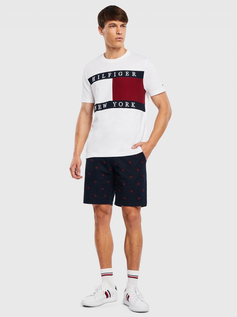 Tommy Hilfiger Brooklyn Monogram Shorts Herr Marinblå | 735-QYVJMH