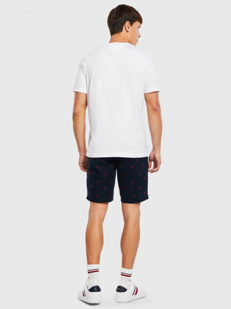 Tommy Hilfiger Brooklyn Monogram Shorts Herr Marinblå | 735-QYVJMH