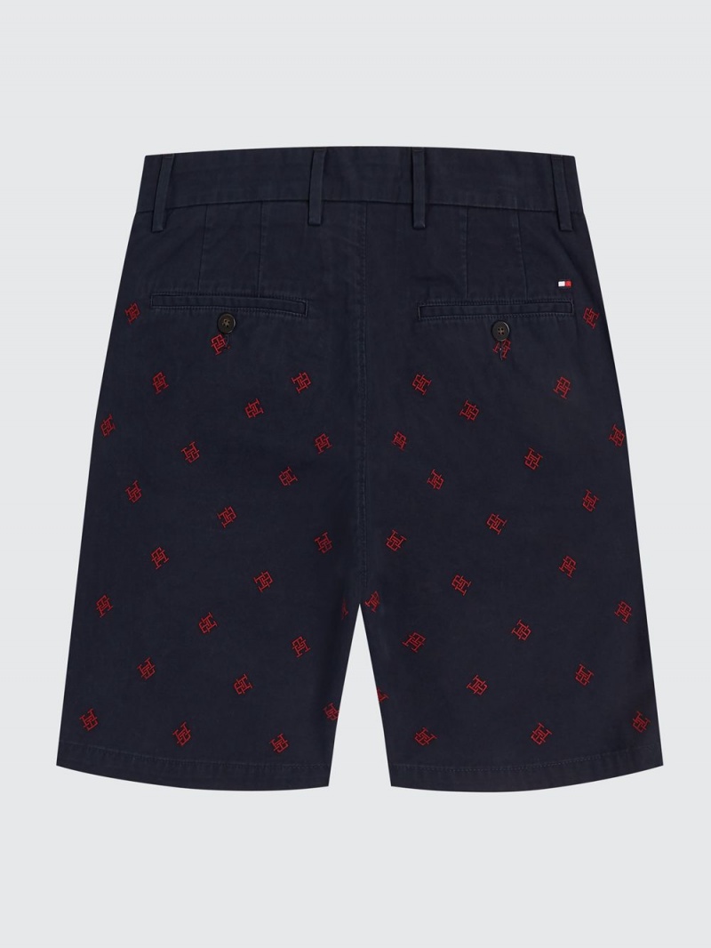 Tommy Hilfiger Brooklyn Monogram Shorts Herr Marinblå | 735-QYVJMH