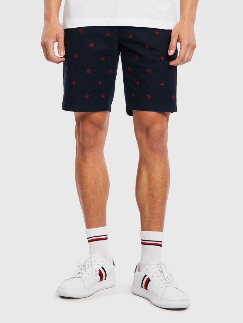 Tommy Hilfiger Brooklyn Monogram Shorts Herr Marinblå | 735-QYVJMH