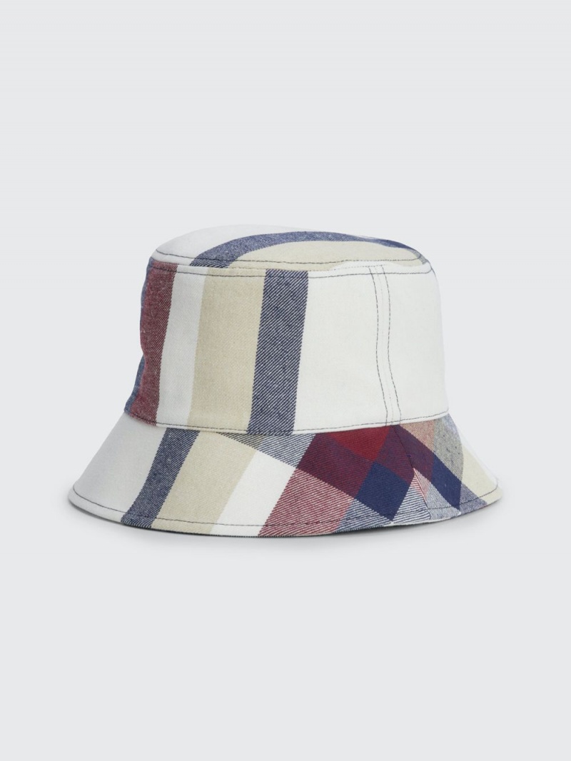 Tommy Hilfiger Check Monogram Bucket Hatt Dam Olika Färger | 520-SGIWCR