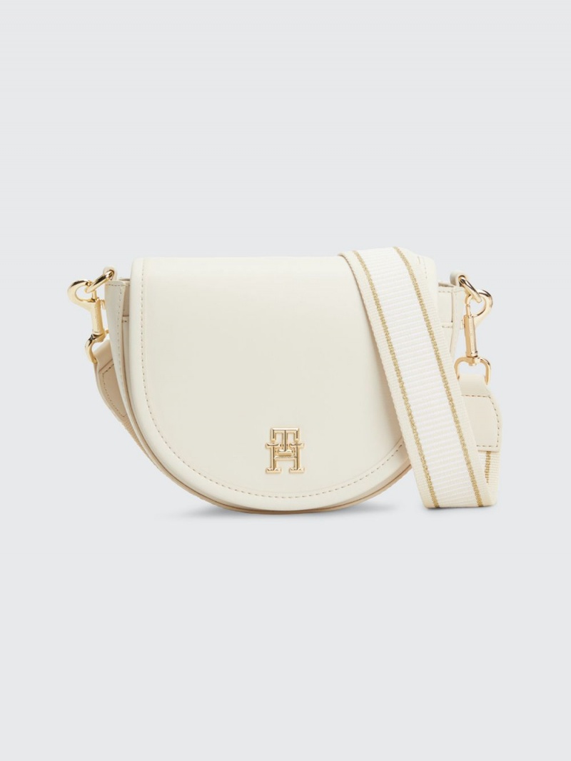 Tommy Hilfiger City Monogram Saddle Väskor Dam Beige | 486-TJPVMS