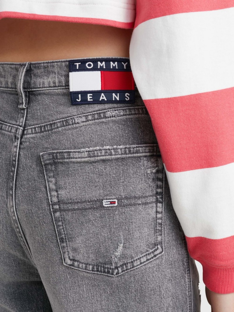 Tommy Hilfiger Claire High Rise Breda Faded Jeans Dam Svarta | 052-KWSACO