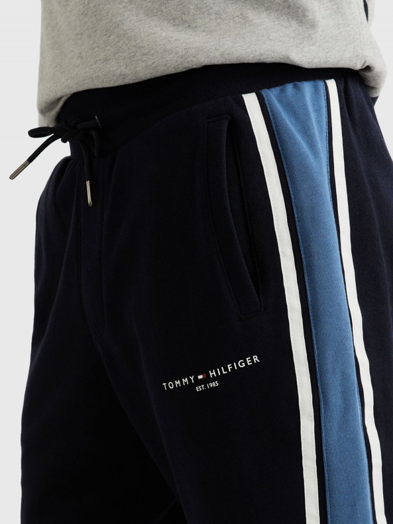 Tommy Hilfiger Colourblock Sweat Byxor Herr Marinblå | 976-OWKVRN