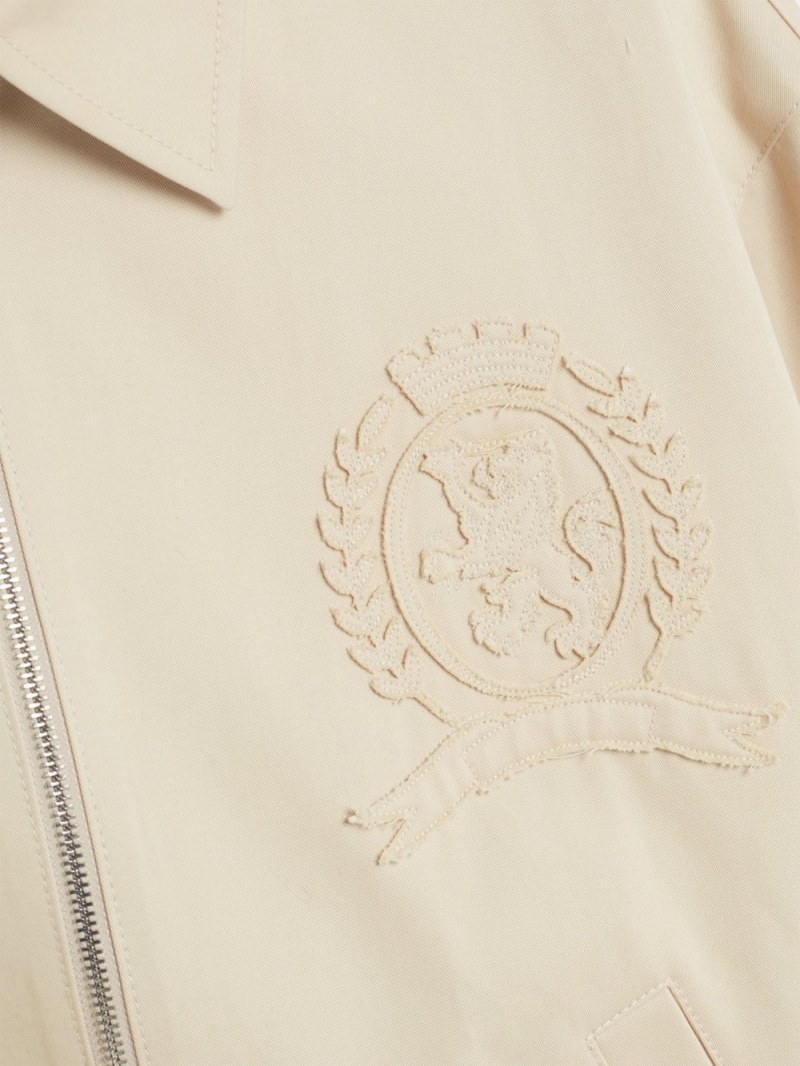 Tommy Hilfiger Crest Relaxed Fit Twill Coach Jackor Herr Beige | 274-AOXBYT