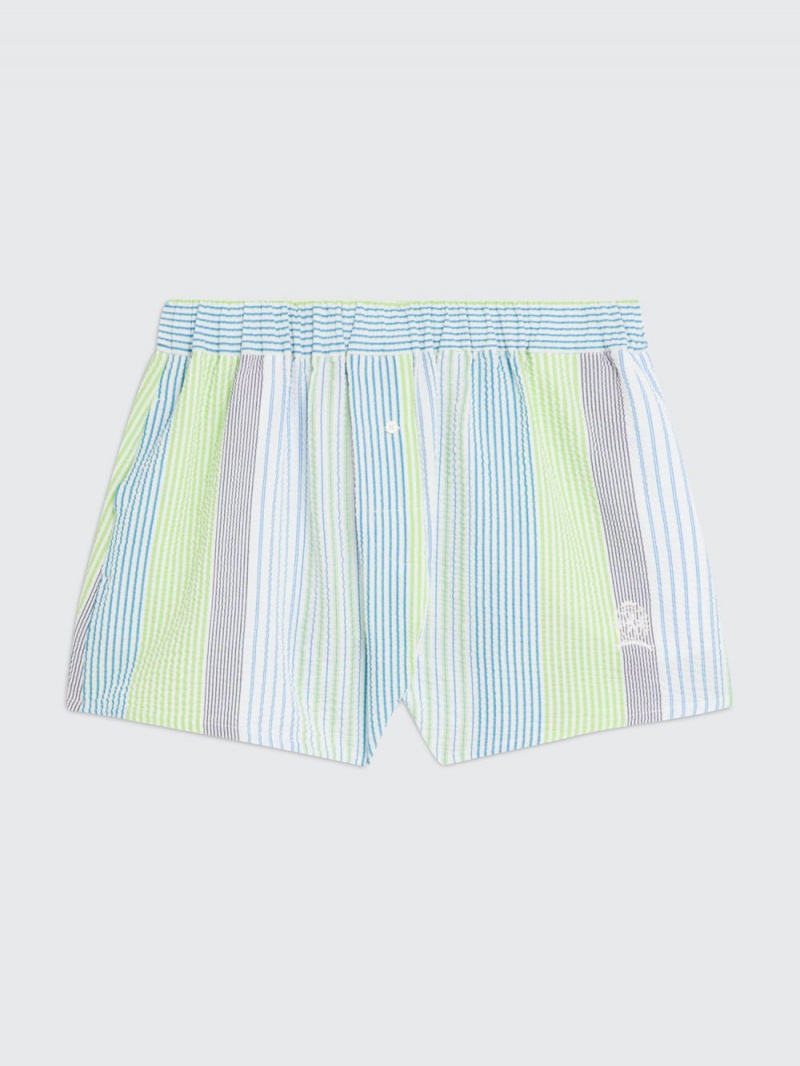 Tommy Hilfiger Crest Seersucker Ithaca Stripe Mini Shorts Dam Olika Färger | 583-DOJETL