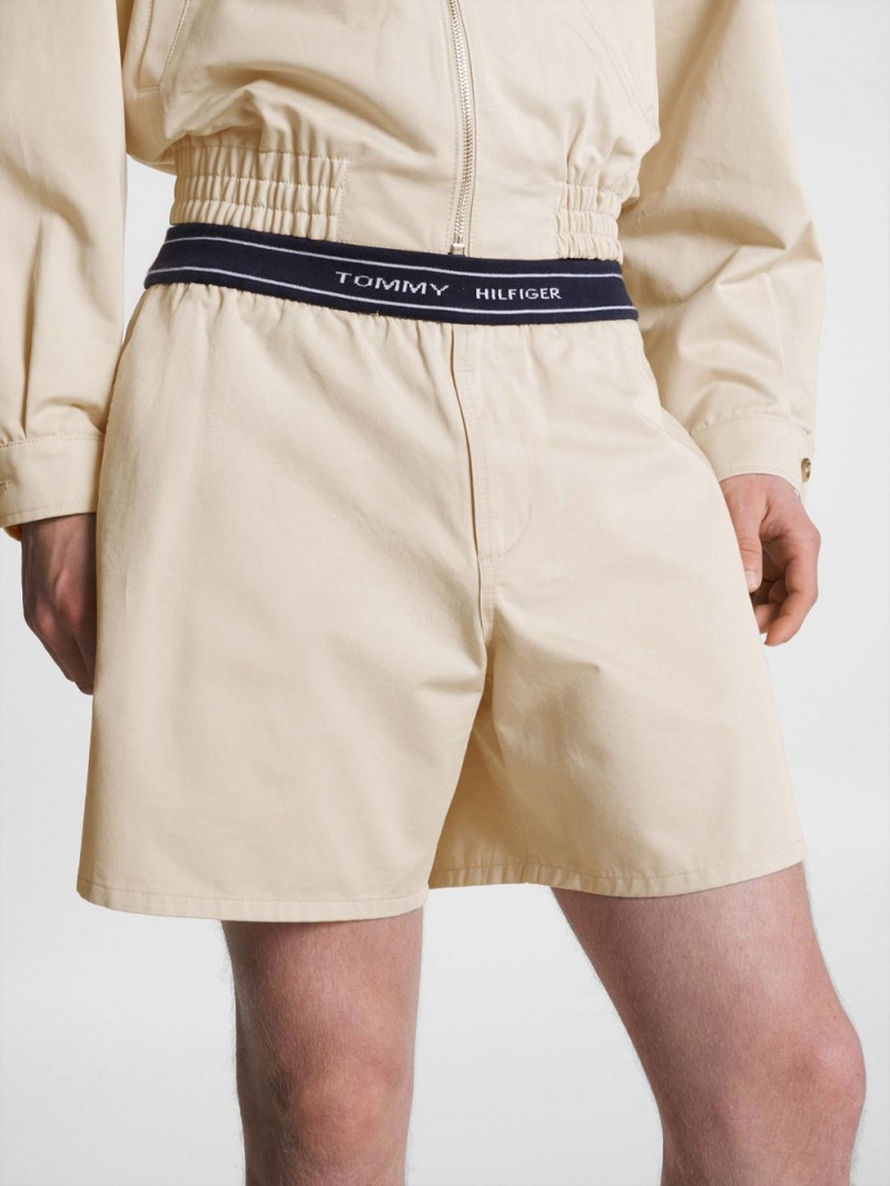 Tommy Hilfiger Crest Twill Chino Shorts Herr Beige | 236-ZOEYPT