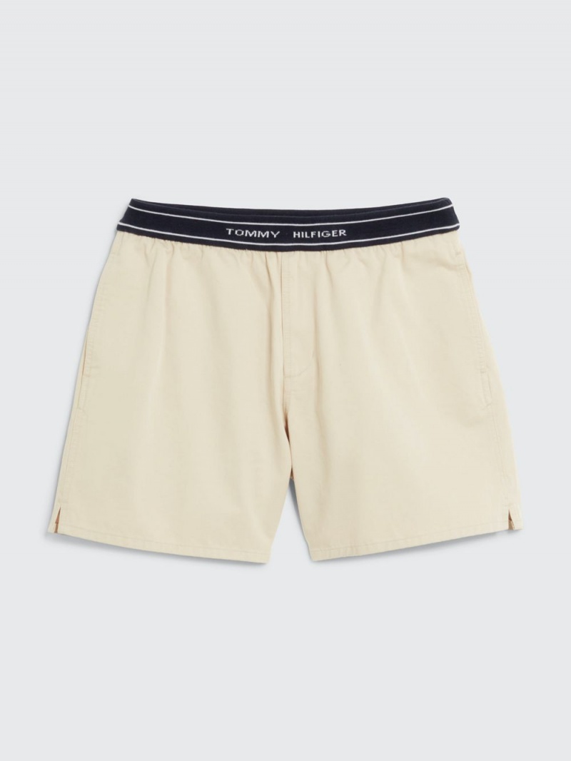 Tommy Hilfiger Crest Twill Chino Shorts Herr Beige | 236-ZOEYPT