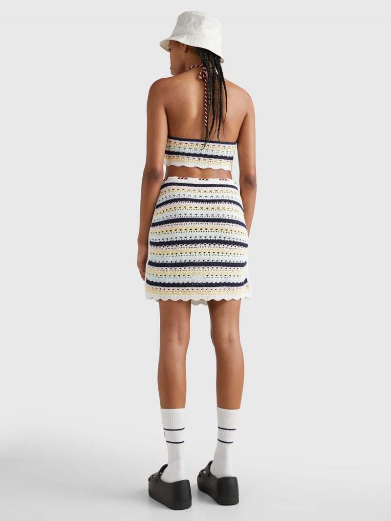 Tommy Hilfiger Crochet Stripe Kjolar Dam Olika Färger | 832-YLGRZM