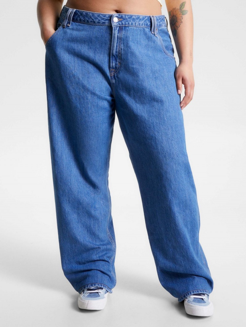 Tommy Hilfiger Curve Daisy Low Rise Baggy Jeans Dam Blå | 107-FQABMI