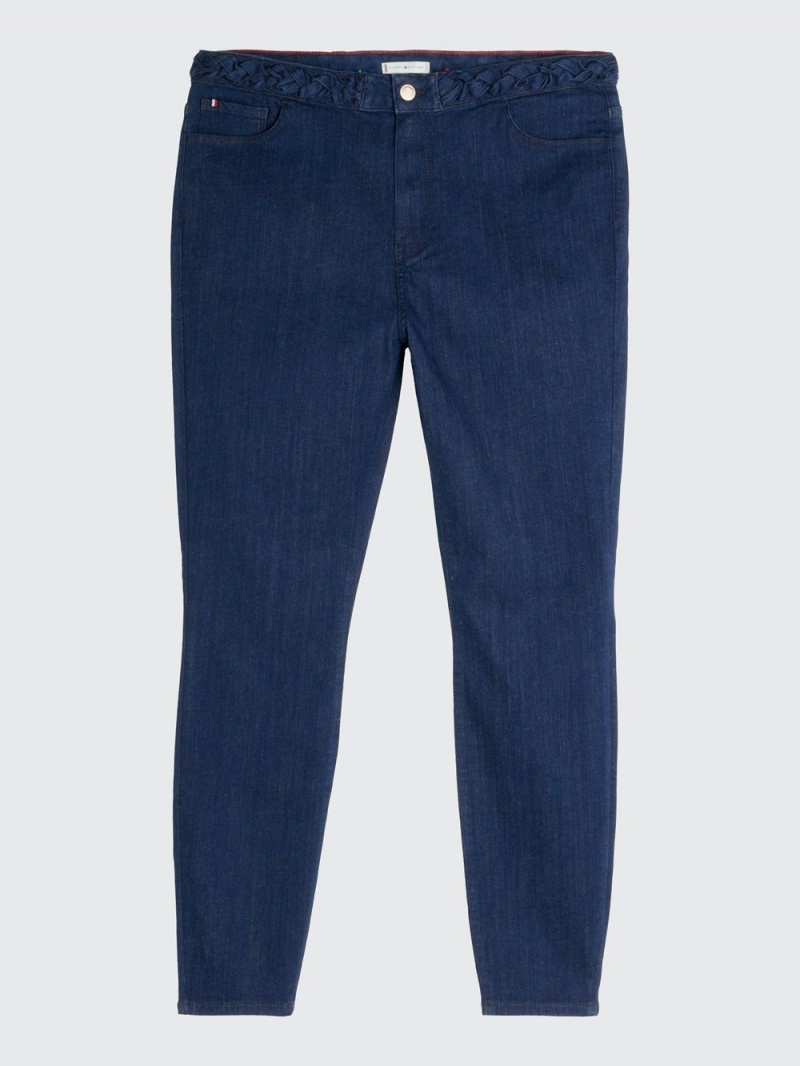 Tommy Hilfiger Curve Harlem High Rise Super Mager Jeans Dam Blå | 187-GSBTYJ