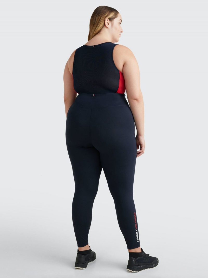 Tommy Hilfiger Curve Sport 7/8 Leggings Dam Marinblå | 738-GXKYSU