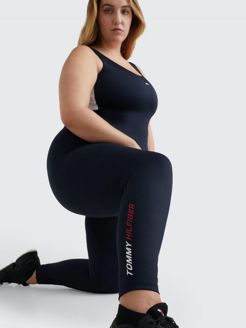 Tommy Hilfiger Curve Sport 7/8 Leggings Dam Marinblå | 738-GXKYSU