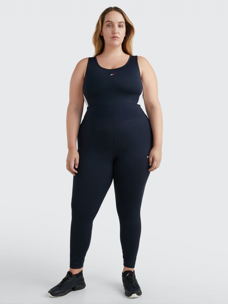 Tommy Hilfiger Curve Sport 7/8 Leggings Dam Marinblå | 738-GXKYSU