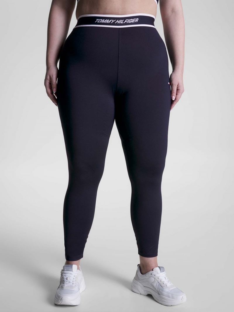 Tommy Hilfiger Curve Sport Tape Leggings Dam Marinblå | 149-UEDRVG