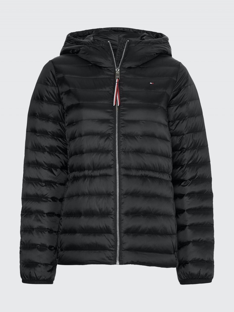 Tommy Hilfiger Curve Vatten Repellent Down Puffer Jackor Dam Svarta | 521-CUXING