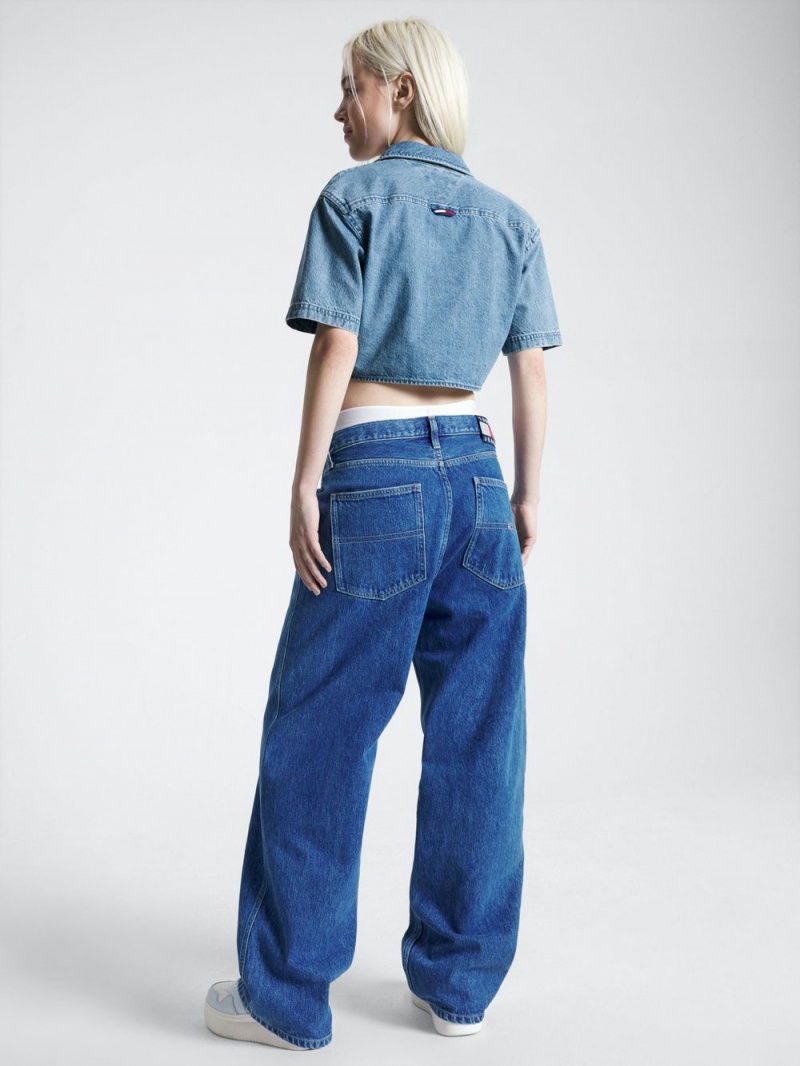 Tommy Hilfiger Daisy Low Rise Baggy Fit Jeans Dam Blå | 098-HEDQCU