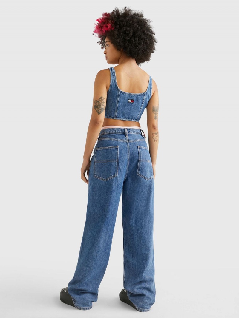 Tommy Hilfiger Daisy Low Rise Baggy Jeans Dam Blå | 738-CDHZKN