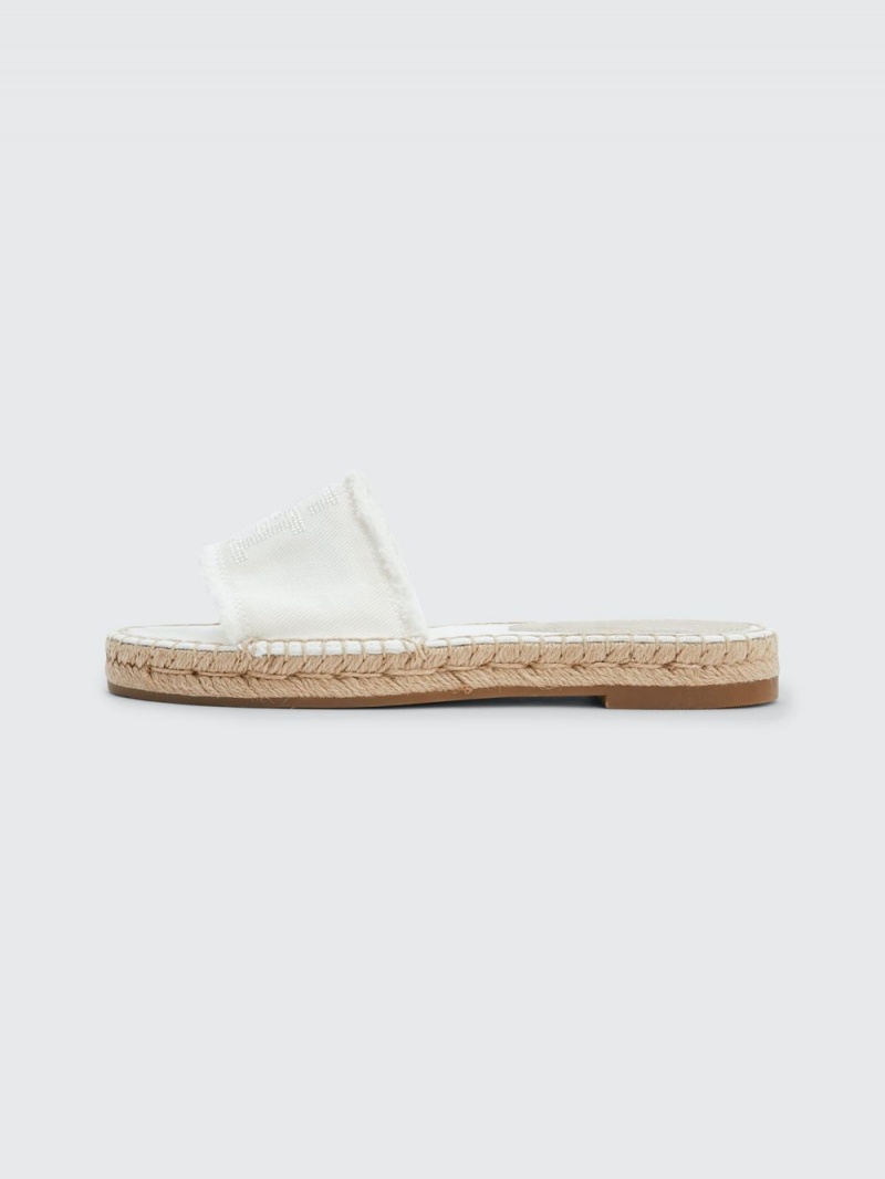 Tommy Hilfiger Denim Platta Slip-On Espadrille Sandaler Dam Vita | 769-EAKYPR