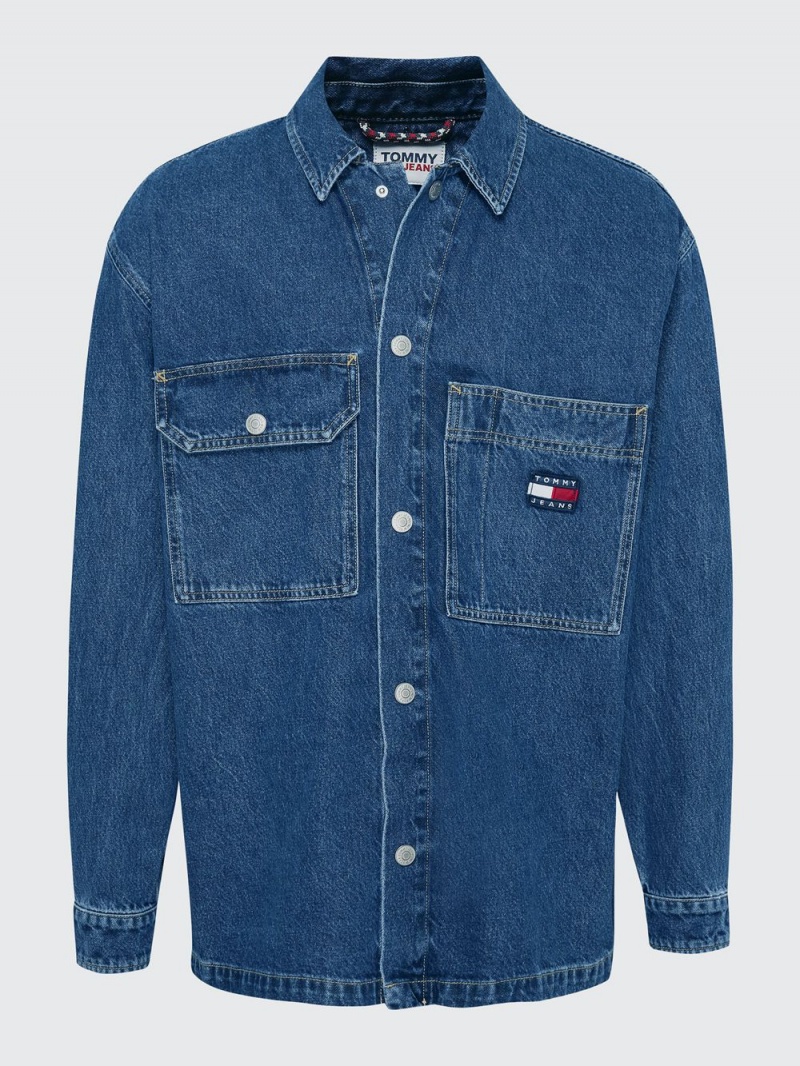 Tommy Hilfiger Denim Skjorta Herr Blå | 695-SIXEYM