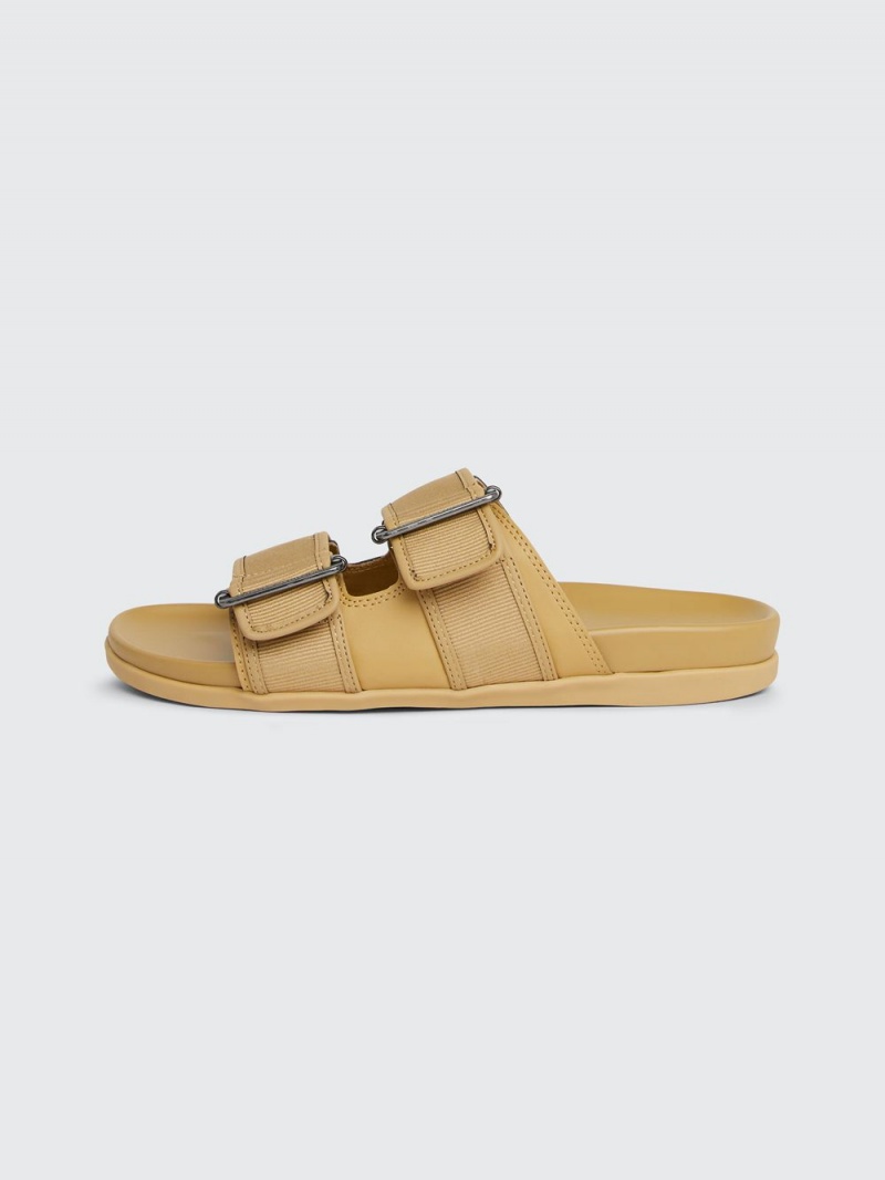 Tommy Hilfiger Double Rem Slip-On Sandaler Herr Khaki | 814-XRQJVN