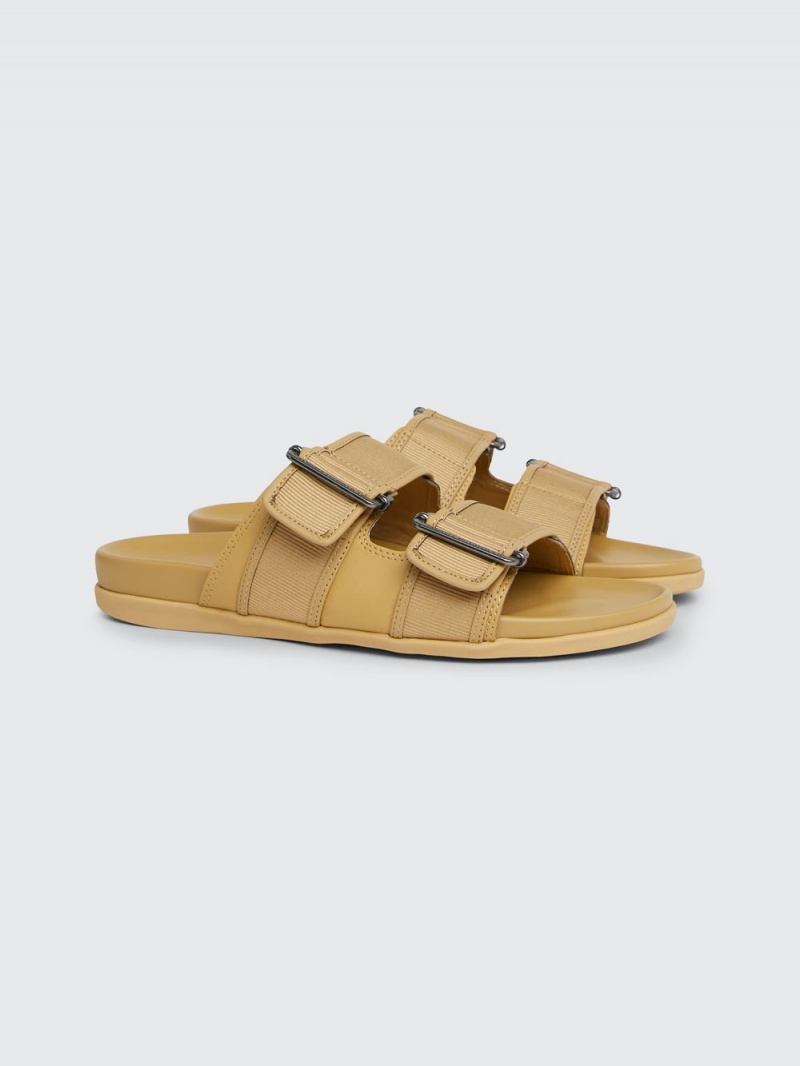 Tommy Hilfiger Double Rem Slip-On Sandaler Herr Khaki | 814-XRQJVN