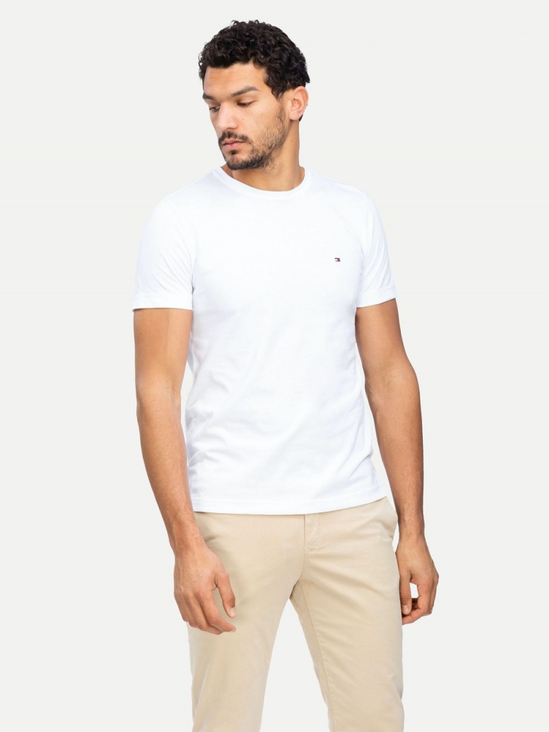 Tommy Hilfiger Essential Bomull T-shirt Herr Vita | 290-QJWOCY