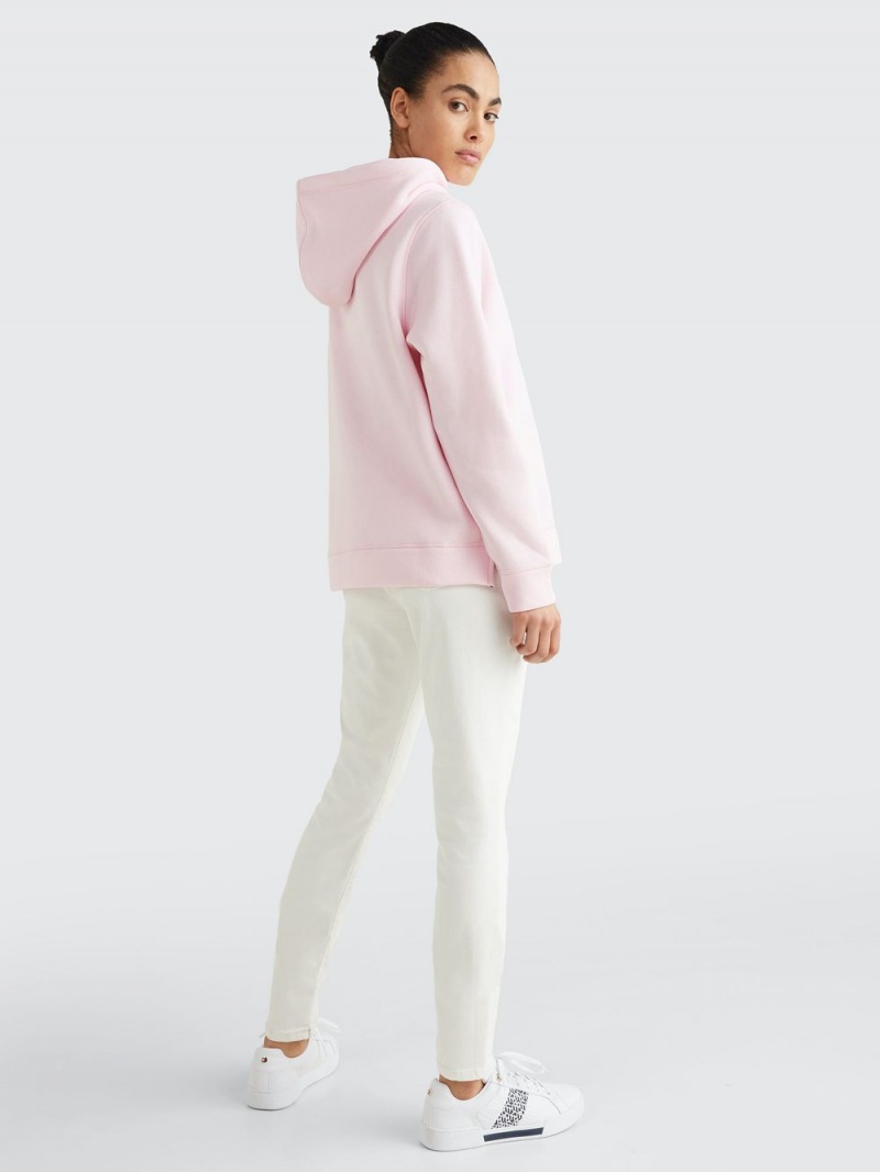 Tommy Hilfiger Essential Drawstring Hoodie Dam Rosa | 941-CDTMKA