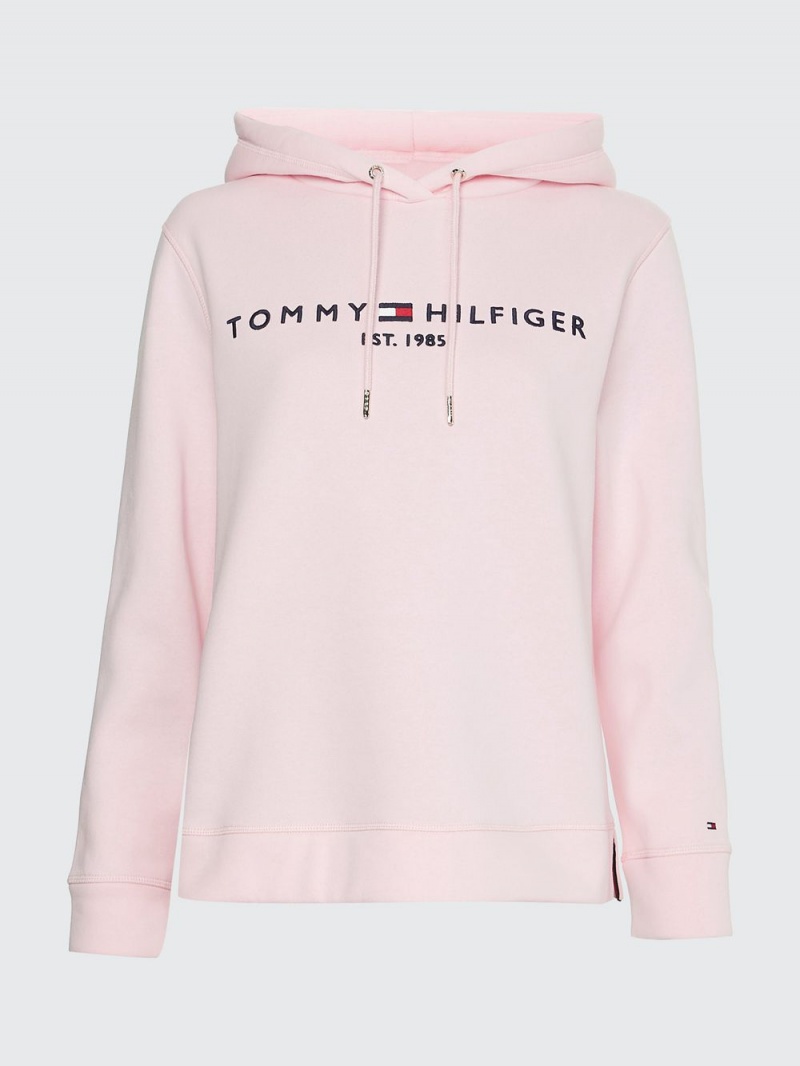 Tommy Hilfiger Essential Drawstring Hoodie Dam Rosa | 941-CDTMKA