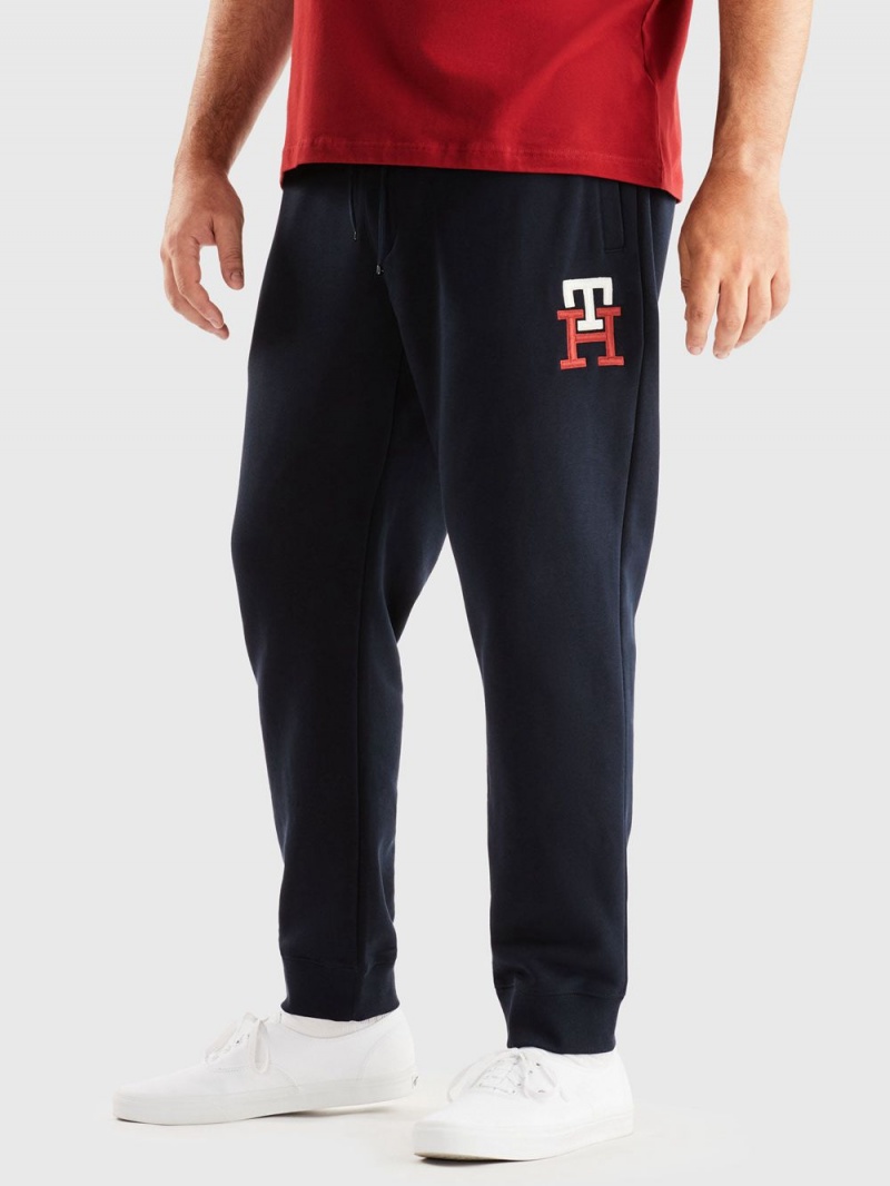 Tommy Hilfiger Essential Monogram Sweat Byxor Herr Marinblå | 460-KXFJRP