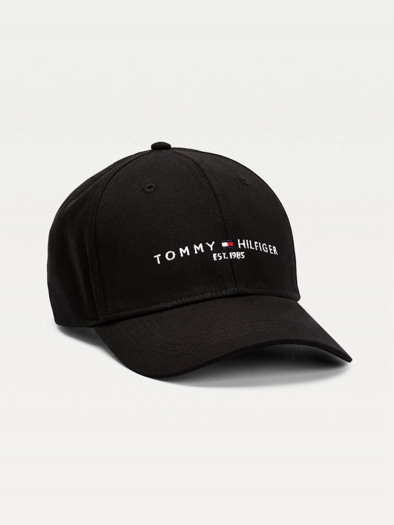 Tommy Hilfiger Established 1985 Logo Kepsar Dam Svarta | 062-QJWPOZ