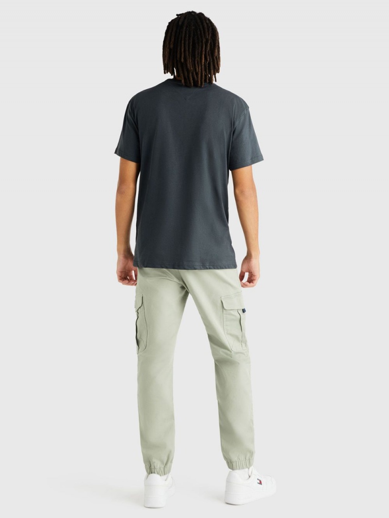 Tommy Hilfiger Ethan Washed Twill Cargo Byxor Herr Olivgröna | 819-EQGZHV