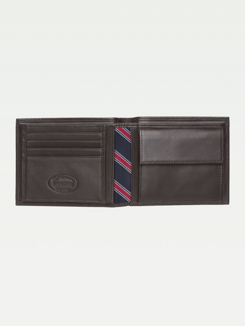 Tommy Hilfiger Eton Bifold Läder Plånbok Herr Bruna | 409-DSAZYN