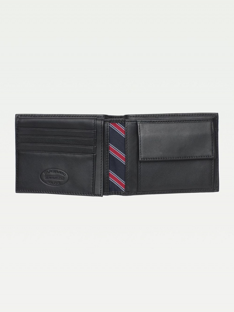 Tommy Hilfiger Eton Flap Coin Plånbok Herr Svarta | 207-FQONDU