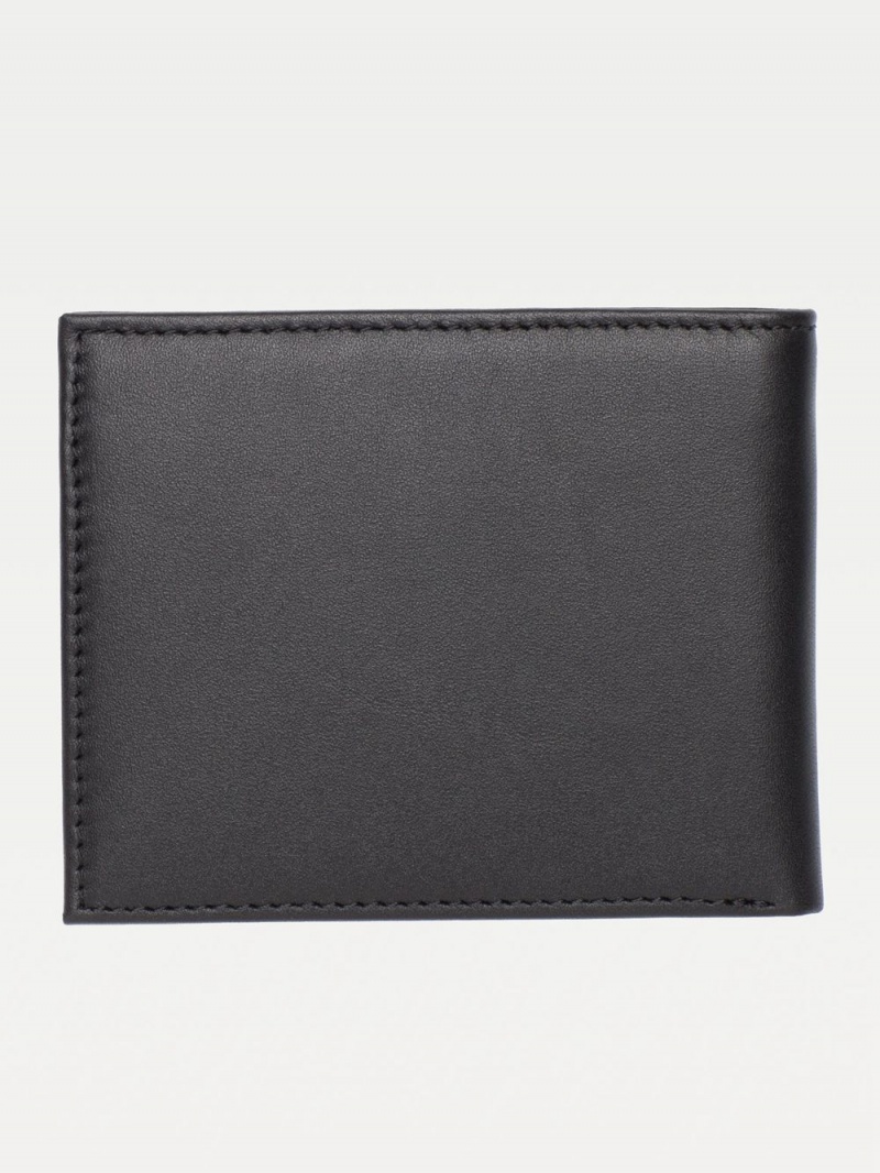 Tommy Hilfiger Eton Small Embossed Bifold Plånbok Herr Svarta | 924-HMKXWZ