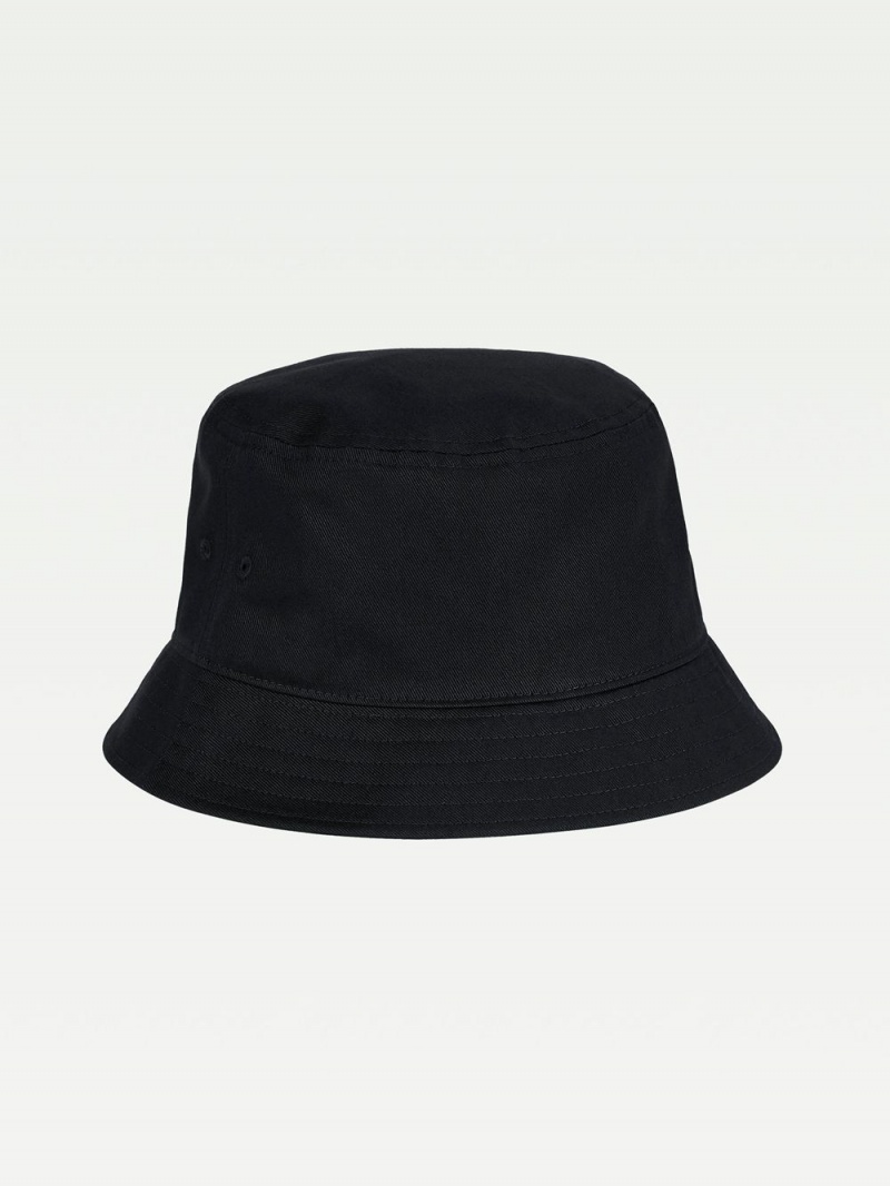 Tommy Hilfiger Flag Embroidery Organic Bomull Bucket Hatt Herr Marinblå | 092-DLHBOC