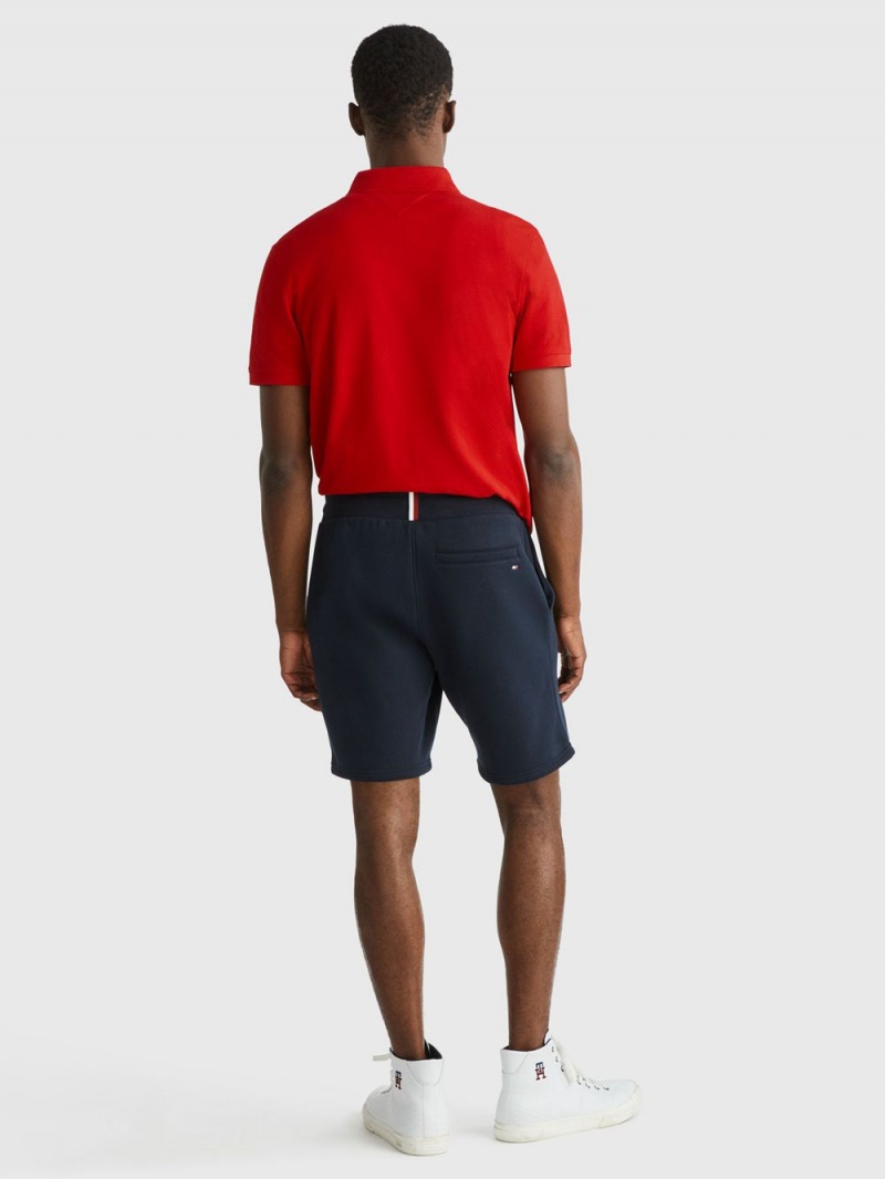 Tommy Hilfiger Fleece Monogram Sweat Shorts Herr Marinblå | 246-GBIUOS