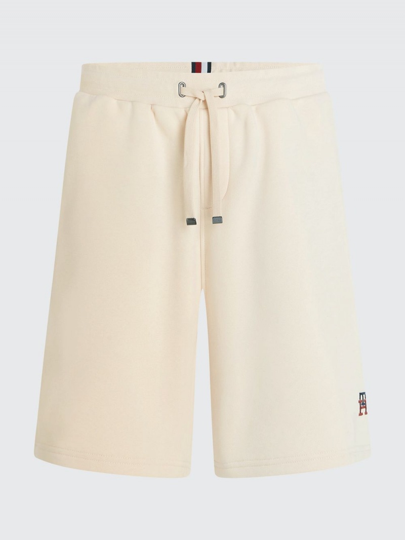 Tommy Hilfiger Fleece Monogram Sweat Shorts Herr Beige | 902-OCQJGL