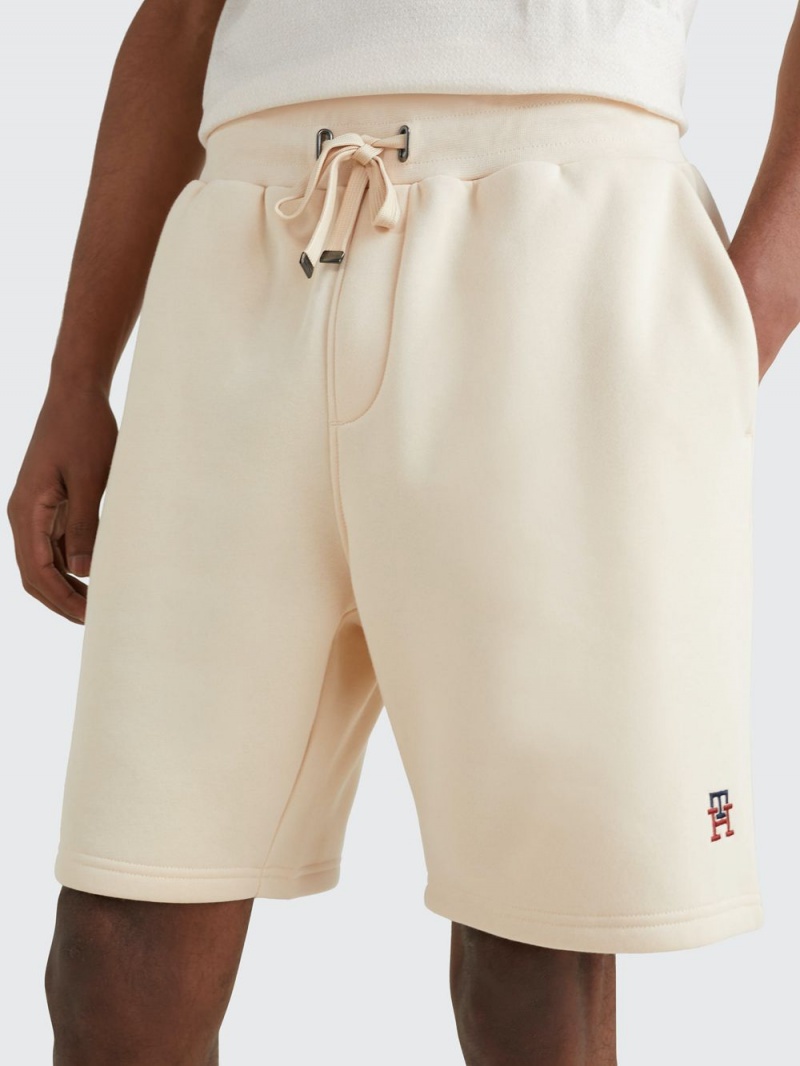 Tommy Hilfiger Fleece Monogram Sweat Shorts Herr Beige | 902-OCQJGL