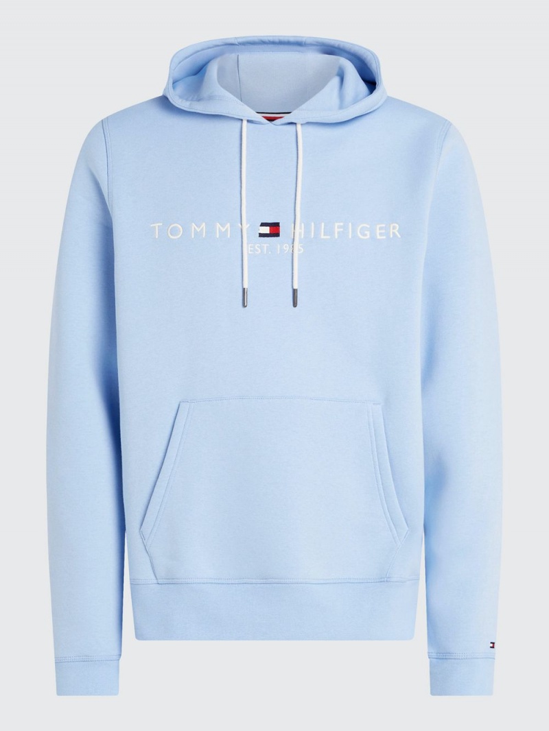 Tommy Hilfiger Flex Logo Hoodie Herr Blå | 527-VUPJYT