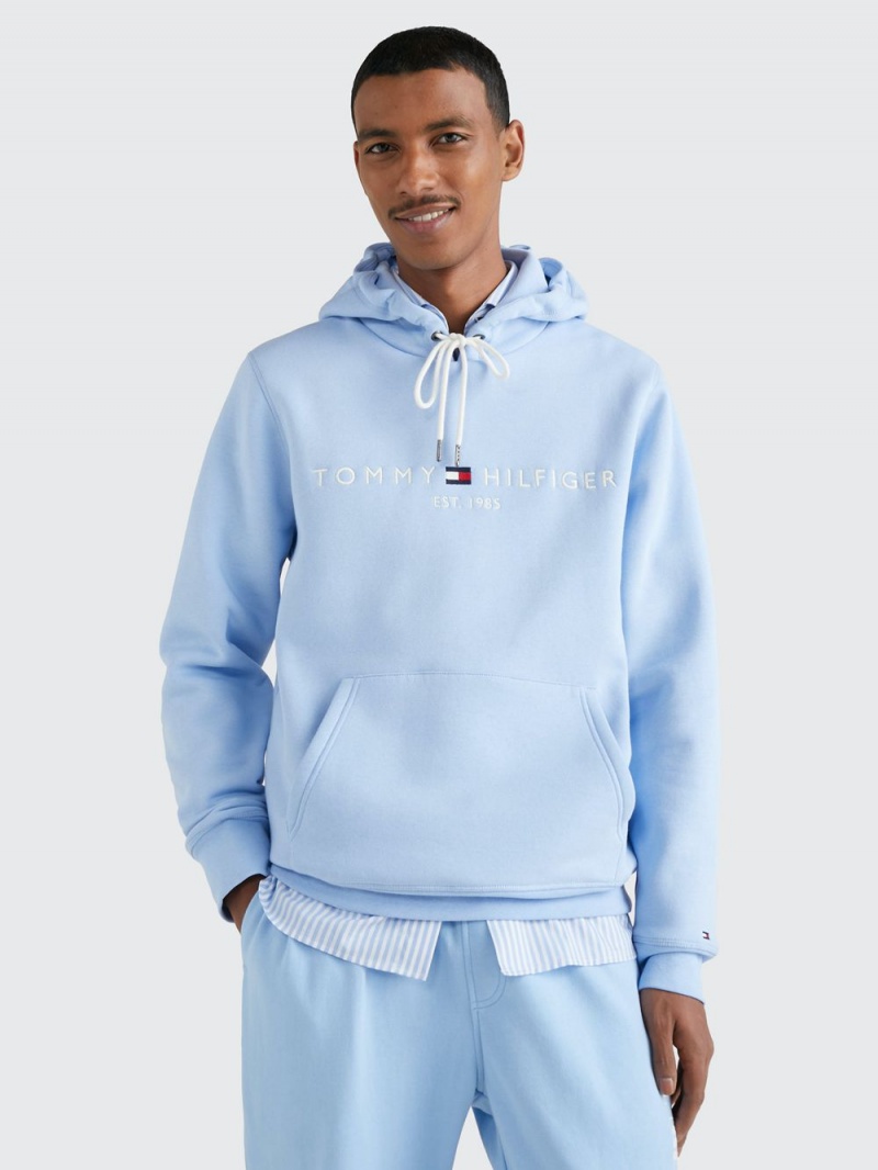 Tommy Hilfiger Flex Logo Hoodie Herr Blå | 527-VUPJYT