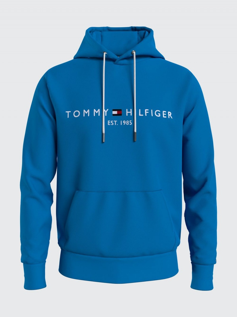 Tommy Hilfiger Flex Logo Hoodie Herr Blå | 460-FWNKVD