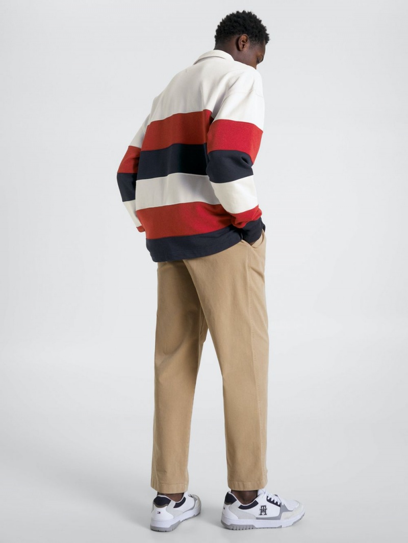 Tommy Hilfiger Global Stripe Archive Fit Rugby Skjorta Herr Olika Färger | 526-MNVLIB