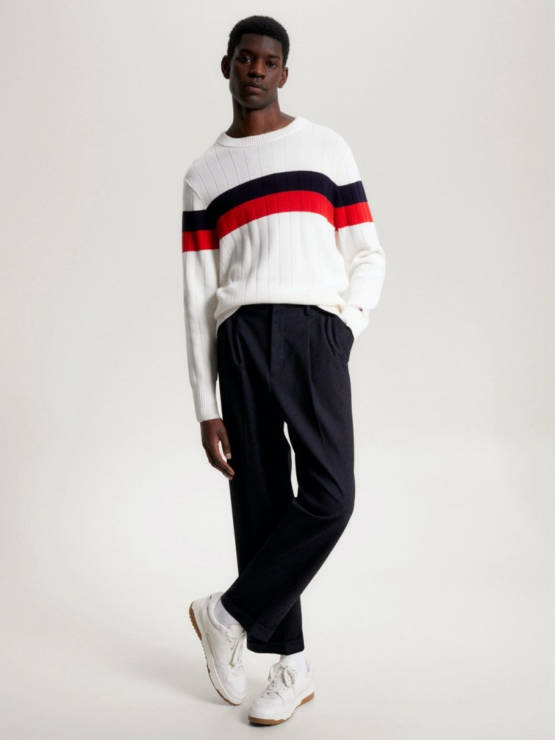 Tommy Hilfiger Global Stripe Relaxed Jumpers Herr Olika Färger | 945-VCRSGI