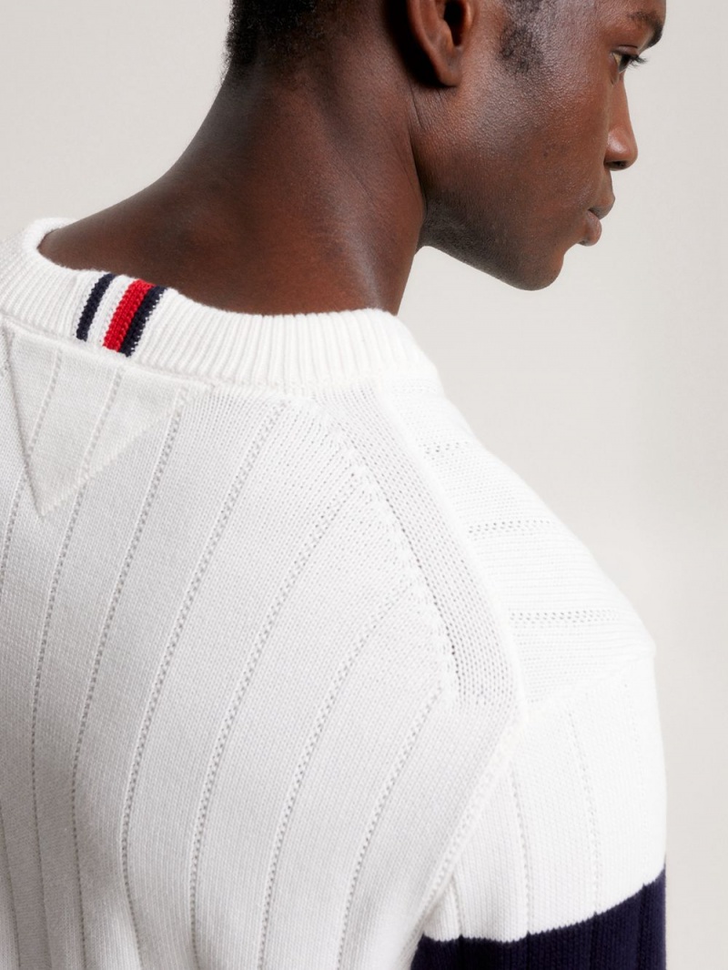 Tommy Hilfiger Global Stripe Relaxed Jumpers Herr Olika Färger | 945-VCRSGI