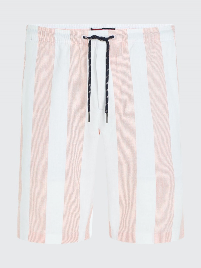 Tommy Hilfiger Harlem Crafted Stripe Shorts Herr Rosa | 098-NDSCFT