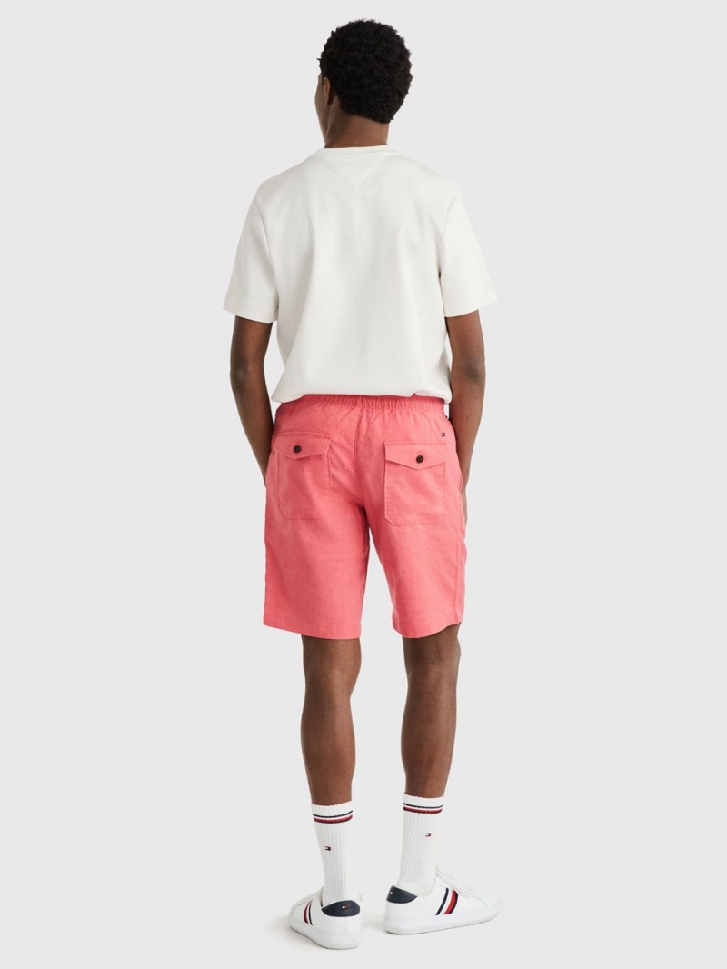 Tommy Hilfiger Harlem Drawstring Midja Relaxed Fit Shorts Herr Rosa | 126-GNHTWQ