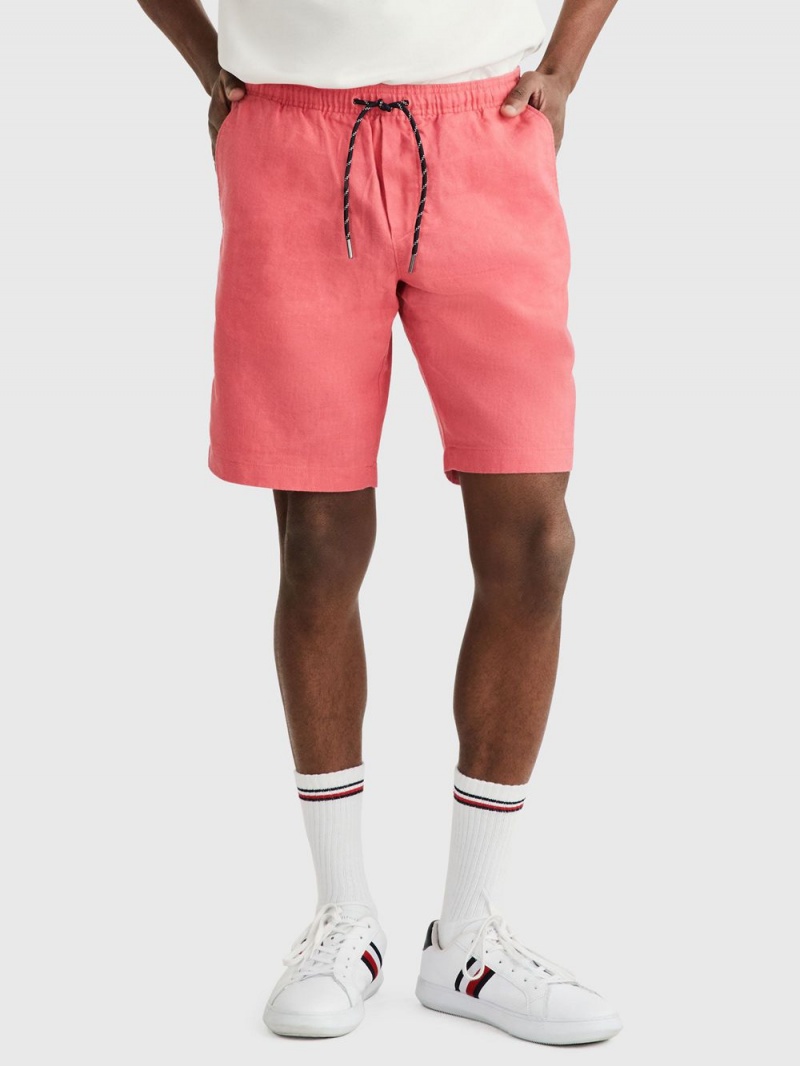 Tommy Hilfiger Harlem Drawstring Midja Relaxed Fit Shorts Herr Rosa | 126-GNHTWQ